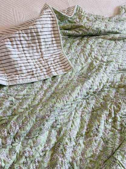 Double Bed Handblock Reversible Quilt