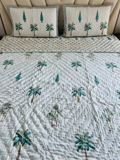 Double Bed Handblock Reversible Quilt