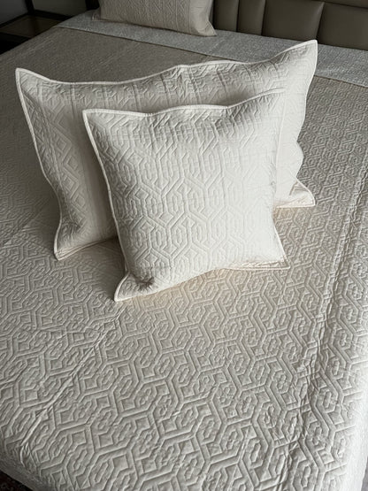 Beige Quilted Bedcover 5pc Set (1)