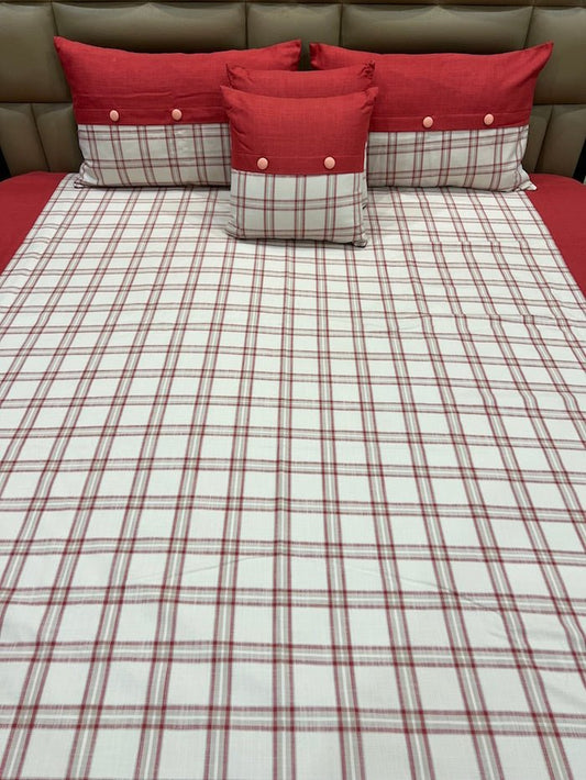 Checks Non-Quilted Bedcover Set